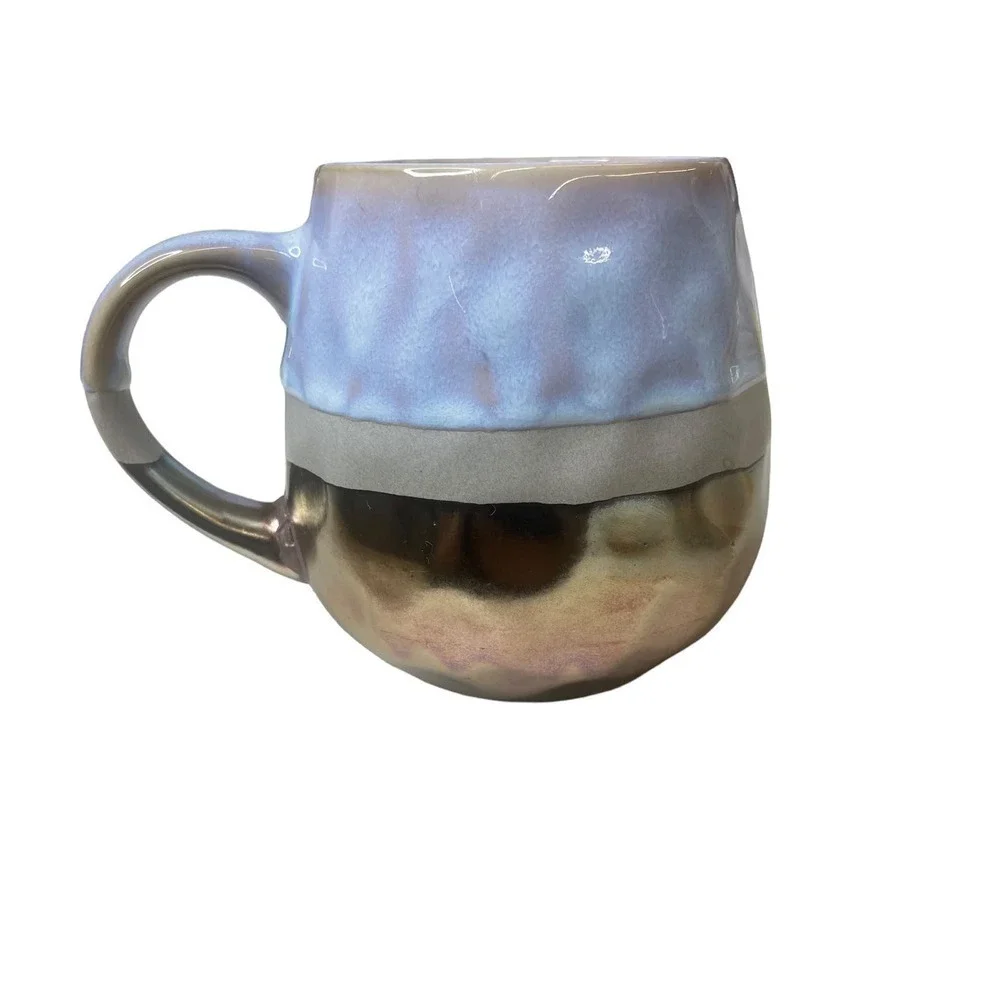ROSHER Stoneware Mug Metallic Artisan Drip‎ Glaze